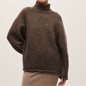 Babaa Dark Brown Turtleneck Sweater
